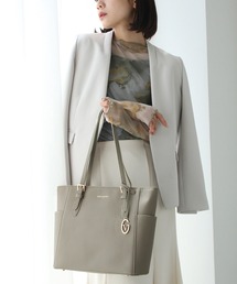 【GIANNI VALENTINO/ジャンニ バレンチノ】PUレザー ロゴ トートバッグ(M)