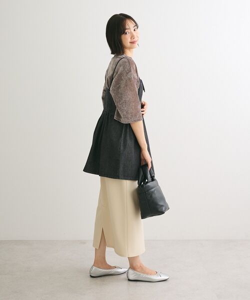 Sugar spoon(シュガースプーン)の「・SUGAR SPOON デニムキャミチュニック(チュニック・レディース・ブラック/インディゴブルー・FREE)」の5枚目の写真