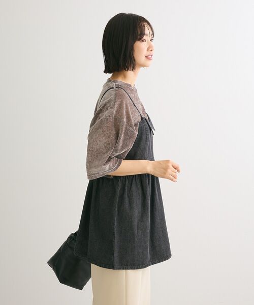 Sugar spoon(シュガースプーン)の「・SUGAR SPOON デニムキャミチュニック(チュニック・レディース・ブラック/インディゴブルー・FREE)」の8枚目の写真