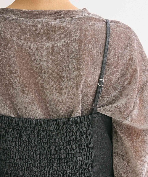 Sugar spoon(シュガースプーン)の「・SUGAR SPOON デニムキャミチュニック(チュニック・レディース・ブラック/インディゴブルー・FREE)」の11枚目の写真