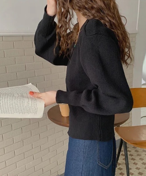 a lot of love(ア ロット オブ ラブ)の「3ボタンエレガントカーディガン(カーディガン/ボレロ・レディース・ブラック/オフホワイト・FREE)」の12枚目の写真