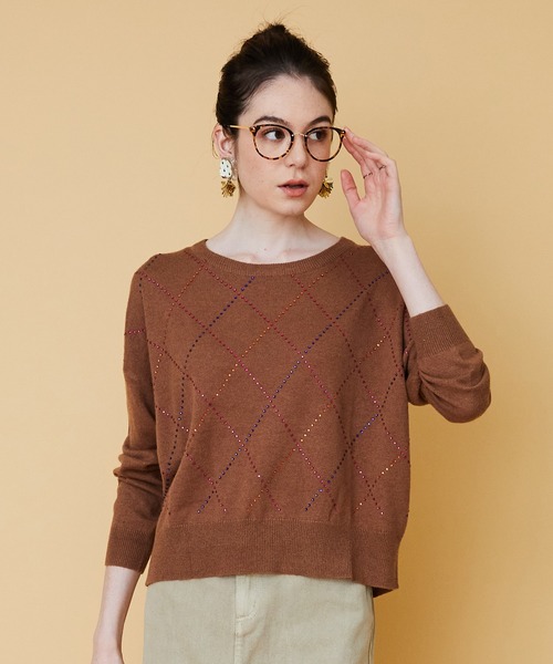 【セール】ダイヤビジューニット（ニット/セーター）｜JETSET SOLO PLUS （ジェットセットソロプラス） 19,852円