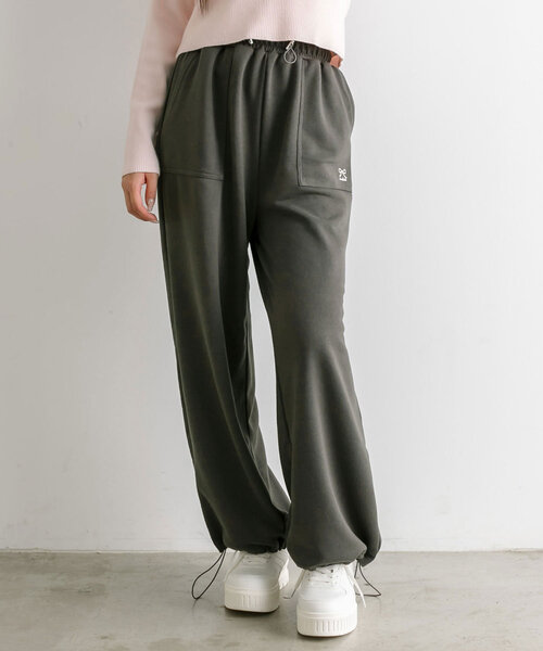 OLIVE des OLIVE(オリーブデオリーブ)の「裾ドロストスウェットパンツ(その他パンツ・レディース・オートミール/ピンク/トップグレー/スミクロ・FREE)」の13枚目の写真