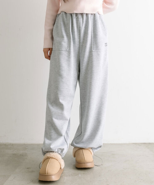 OLIVE des OLIVE(オリーブデオリーブ)の「裾ドロストスウェットパンツ(その他パンツ・レディース・オートミール/ピンク/トップグレー/スミクロ・FREE)」の22枚目の写真