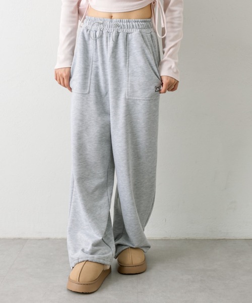 OLIVE des OLIVE(オリーブデオリーブ)の「裾ドロストスウェットパンツ(その他パンツ・レディース・オートミール/ピンク/トップグレー/スミクロ・FREE)」の3枚目の写真