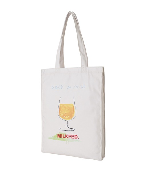 MILKFED.(ミルクフェド)の「MILKFED.xOMIYA ELLIE JUICE TOTE BAG(トートバッグ・レディース・ホワイト・ONE SIZE)」の1枚目の写真