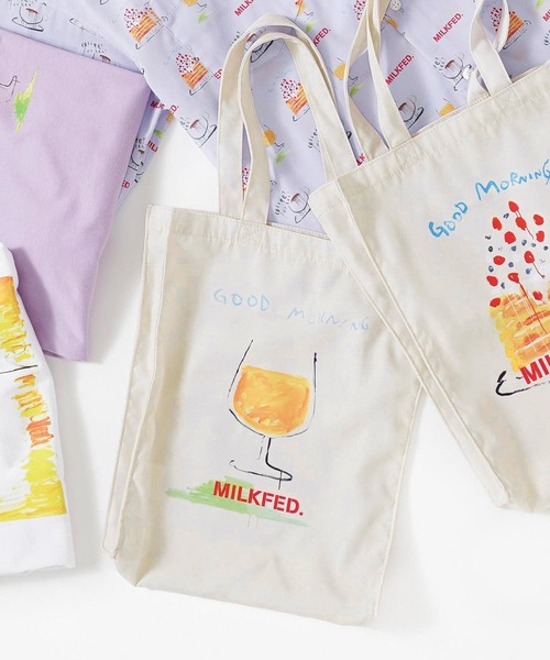 MILKFED.(ミルクフェド)の「MILKFED.xOMIYA ELLIE JUICE TOTE BAG(トートバッグ・レディース・ホワイト・ONE SIZE)」の2枚目の写真