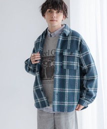 RAGEBLUE | ツイードオーバーサイズチェックシャツ(シャツ/ブラウス)