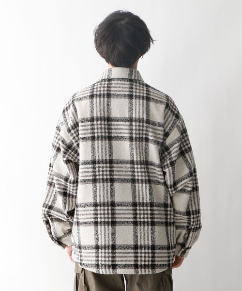 RAGEBLUE（レイジブルー）の「ツイードオーバーサイズチェックシャツ（シャツ/ブラウス・メンズ・ホワイト系その他/ブルー系その他・MEDIUM/LARGE）」の17枚目の写真