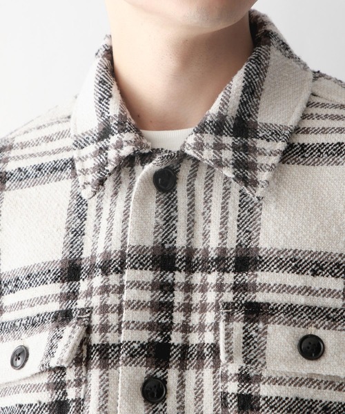 RAGEBLUE（レイジブルー）の「ツイードオーバーサイズチェックシャツ（シャツ/ブラウス・メンズ・ホワイト系その他/ブルー系その他・MEDIUM/LARGE）」の19枚目の写真