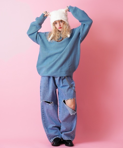 an meets zakka（アンミツザッカ）の「an meets zakka ネコ耳イヤーフラップファーニットキャップ / メンズ レディース ユニセックス フード 帽子 猫耳 耳付き ニット帽 ファーハット 耳当て（ニットキャップ/ビーニー・メンズ・グレー/ホワイト/ブラック/ブラウン・ONESIZE）」の16枚目の写真