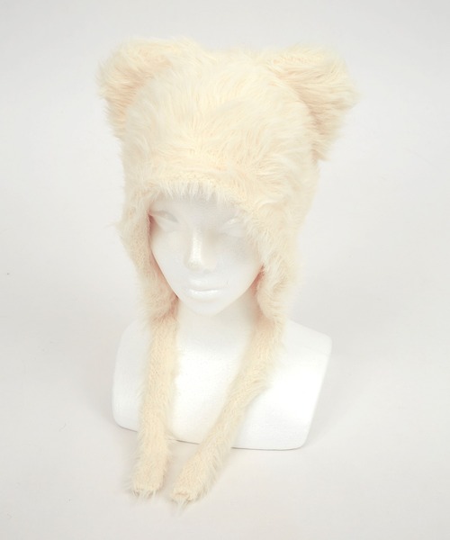 an meets zakka ネコ耳イヤーフラップファーニットキャップ / メンズ