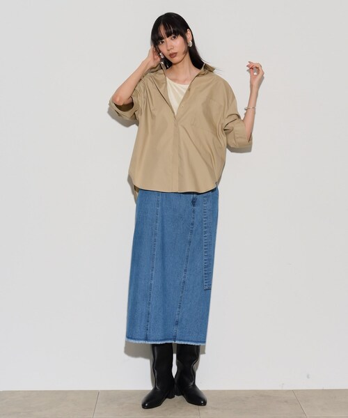 GALLEST / ギャレスト タックスリーブフォルムシャツ ◇タックスリーブフォルムシャツ（シャツ・ブラウス） | GALLEST