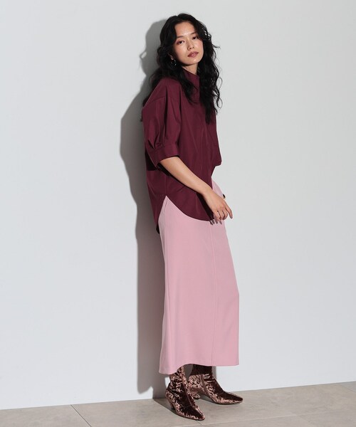 GALLEST(ギャレスト)の「◆タックスリーブフォルムシャツ(シャツ/ブラウス・レディース・ボルドー/ベージュ/ブラック・38)」の18枚目の写真