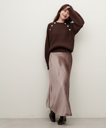 natural couture | 花柄ベロアスカート(スカート)