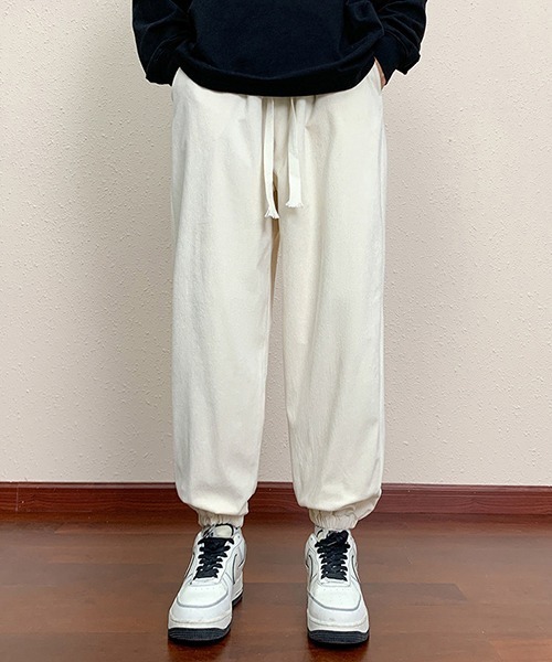 WARAIJOGO(ワライジョウゴ)の「【WARAIJOGO】無地コーデュロイジョガーパンツ(NEZ)(その他パンツ・メンズ・ブラック/ブラウン/ベージュ・FREE)」の7枚目の写真