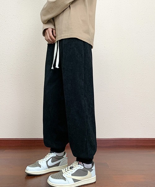 WARAIJOGO(ワライジョウゴ)の「【WARAIJOGO】無地コーデュロイジョガーパンツ(NEZ)(その他パンツ・メンズ・ブラック/ブラウン/ベージュ・FREE)」の9枚目の写真