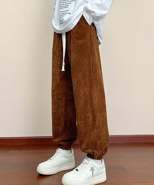 WARAIJOGO(ワライジョウゴ)の「【WARAIJOGO】無地コーデュロイジョガーパンツ(NEZ)(その他パンツ・メンズ・ブラック/ブラウン/ベージュ・FREE)」の12枚目の写真
