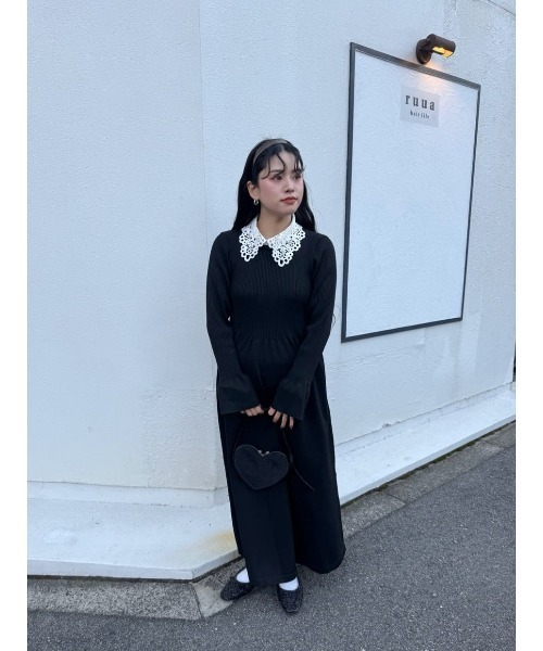 titivate（ティティベイト）の「襟付きボリュームスカートニットワンピース（ワンピース・レディース・ブラック系その他/ブラック系その他2/ベージュ系その他/ベージュ系その他2/ブラック/グレイッシュベージュ・L/M/SP/S）」の17枚目の写真