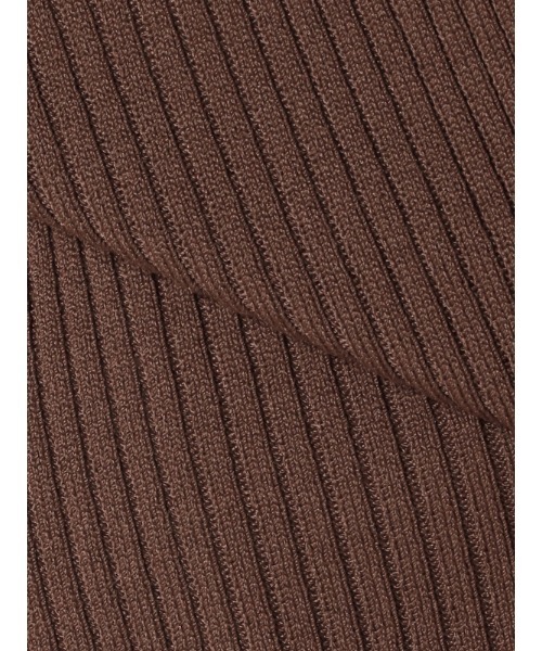 SUIT SQUARE（スーツスクエア）の「ハートネックリブニット 半袖 ハンドウォッシュ ドライレーヨン 無地（ニット/セーター・レディース・ベージュ/ホワイト/ブラウン・38(9号)）」の21枚目の写真