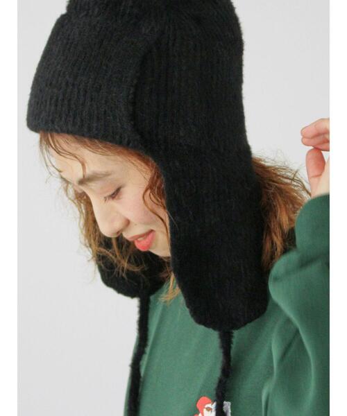 Lugnoncure(ルノンキュール)の「フライトニットキャップ(ハット・レディース・ブラック/ベージュ/オフホワイト・F)」の2枚目の写真