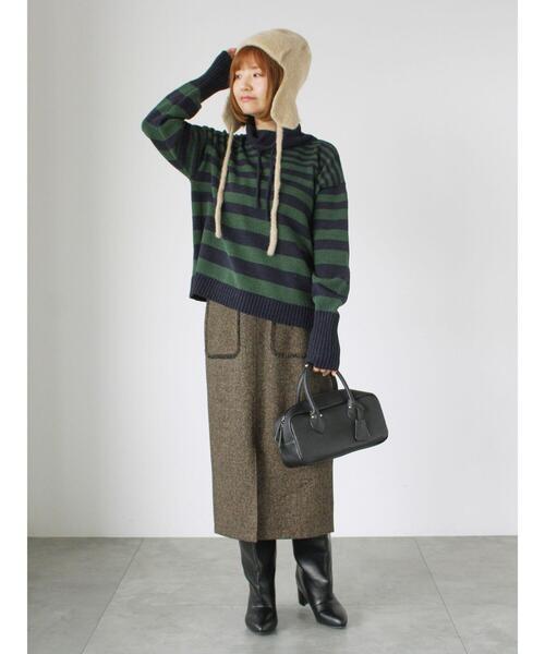 Lugnoncure(ルノンキュール)の「フライトニットキャップ(ハット・レディース・ブラック/ベージュ/オフホワイト・F)」の5枚目の写真