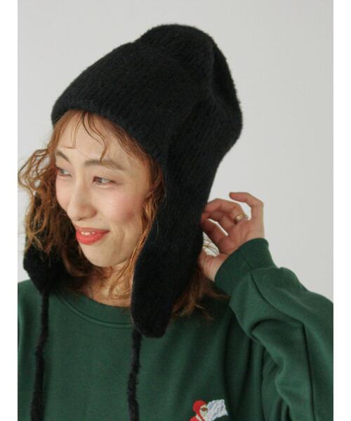 Lugnoncure(ルノンキュール)の「フライトニットキャップ(ハット・レディース・ブラック/ベージュ/オフホワイト・F)」の6枚目の写真