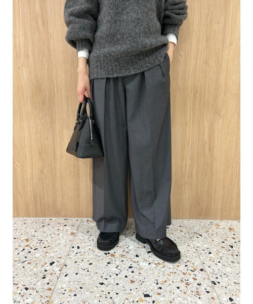【セール】フラップ付２タックワイドダンディパンツ（その他パンツ）｜Mila Owen（ミラオーウェン）