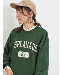 Samansa Mos2 | ロゴプリントゆるスウェット(Tシャツ/カットソー)