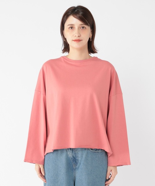 studio CLIP（スタディオクリップ）の「【一部店舗先行発売】オーガニックコットンワイドプルオーバー（Tシャツ/カットソー・レディース・オフホワイト/ライトグリーン/ネイビー/ピンク・FREE）」の9枚目の写真