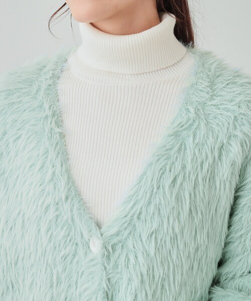 Cutie Blonde(キューティーブロンド)の「◆フェザー調ニットカーディガン(カーディガン/ボレロ・レディース・アイボリー/ブラック/ライトブルー・00)」の15枚目の写真