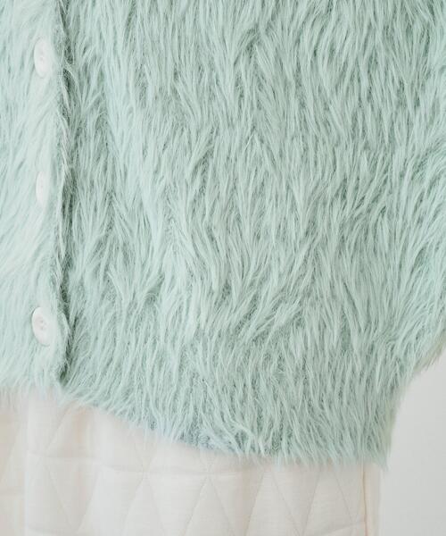 Cutie Blonde(キューティーブロンド)の「◆フェザー調ニットカーディガン(カーディガン/ボレロ・レディース・アイボリー/ブラック/ライトブルー・00)」の9枚目の写真