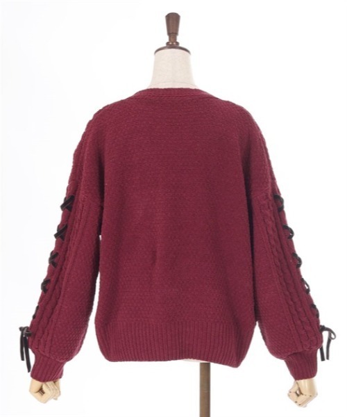 axes femme(アクシーズファム)の「編上モールヤーンニットカーディガン(カーディガン/ボレロ・レディース・キナリ/ミント/ワイン・FREE)」の21枚目の写真