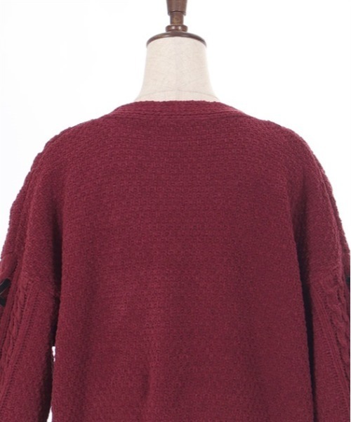axes femme(アクシーズファム)の「編上モールヤーンニットカーディガン(カーディガン/ボレロ・レディース・キナリ/ミント/ワイン・FREE)」の18枚目の写真