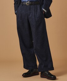 40ｃｔ＆525 | ブリティッシュウールヘリンボン ワイドパンツ(その他パンツ)