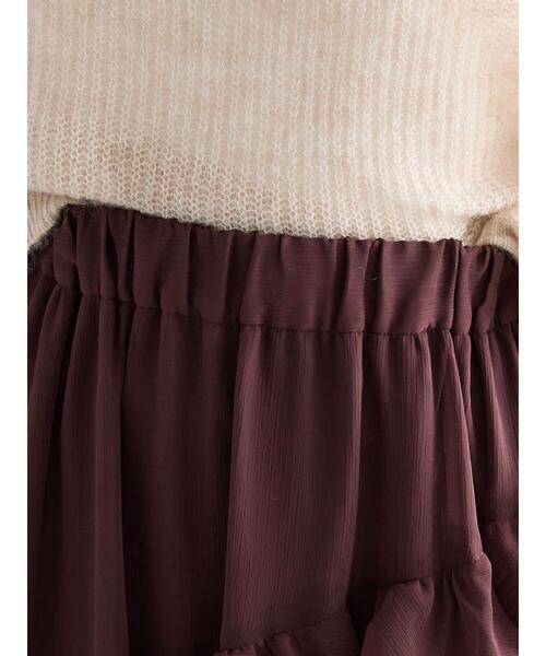 Te chichi（テチチ）の「ラッフルフリルアシンメトリーティアードスカート（スカート・レディース・ベージュ/ブラウン・F）」の11枚目の写真