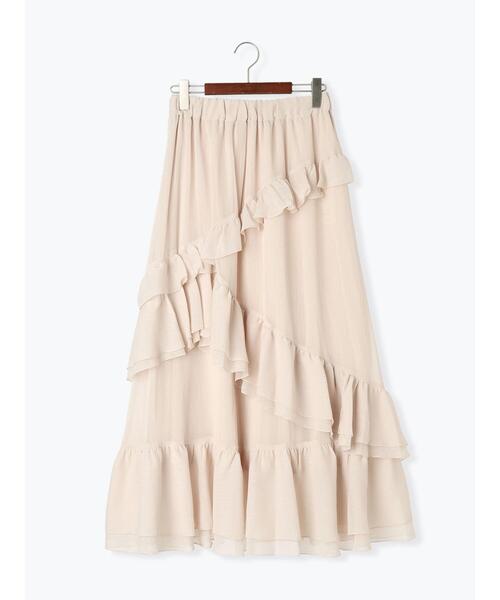 Te chichi（テチチ）の「ラッフルフリルアシンメトリーティアードスカート（スカート・レディース・ベージュ/ブラウン・F）」の19枚目の写真