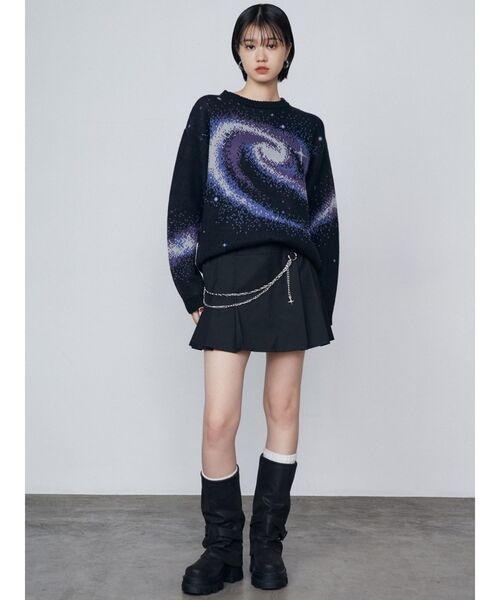 EMODA（エモダ）の「レイヤーチェーンベルトスカート（スカート・レディース・ネイビー/グレー/ブラック・SMALL/MEDIUM）」の13枚目の写真