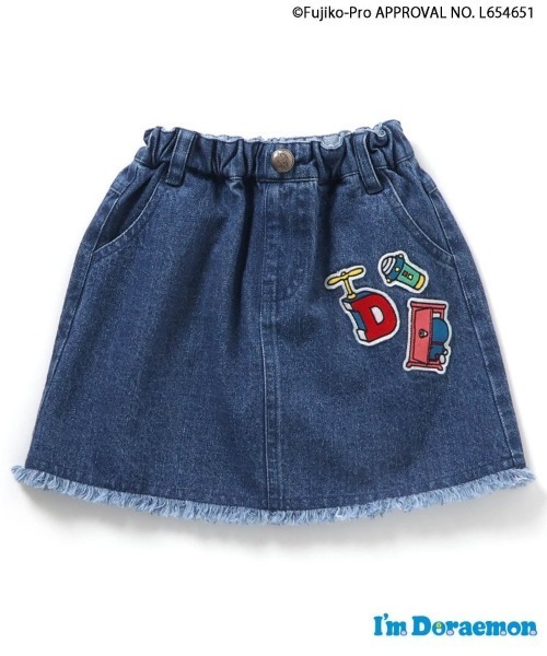 apres les cours（アプレレクール）の「【リンク】Im Doraemon ワッペン付きスカート（デニムスカート・キッズ・インディゴブルー・80/90/100/110/120/130）」の5枚目の写真