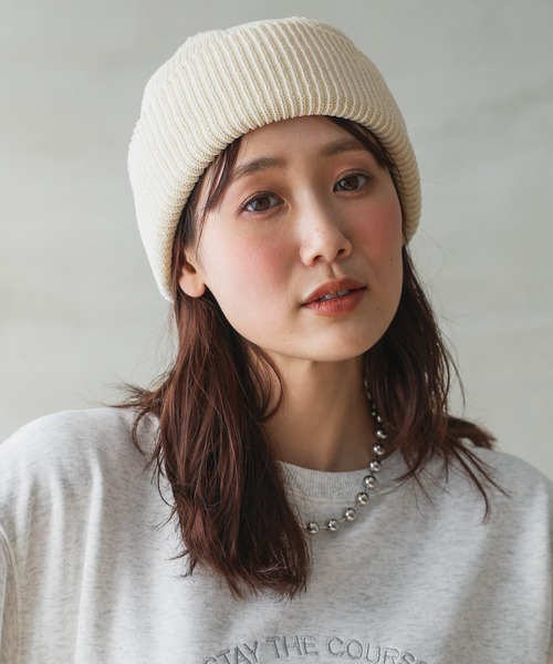 GLOBAL WORK（グローバルワーク）の「抗菌防臭ニットワッチ/234977（ニットキャップ/ビーニー・レディース・カーキ/グレー/ライトベージュ/オレンジ/ブラック/アイボリー・ONE SIZE）」の16枚目の写真