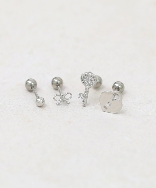 Peony(ピオニー)の「Peoney/サージカルステンレス316L ビジューピアスセット3(ピアス(片耳用)・レディース・A/B/C/D/E/F/G/H/I・FREE)」の18枚目の写真