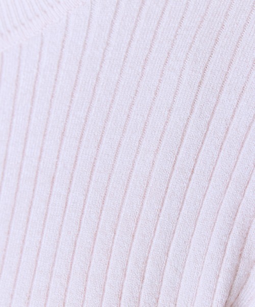 marun（マルン）の「＜大きいサイズ＞ リブニットトップス marun（ニット/セーター・レディース・オフホワイト/ピンク・5L/4L/3L/LL/L）」の12枚目の写真