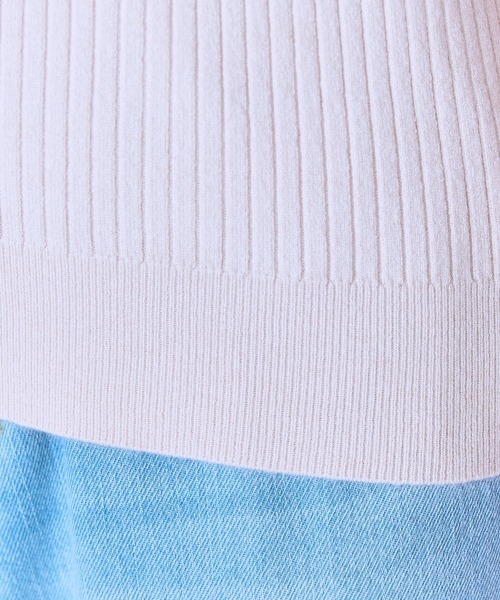 marun（マルン）の「＜大きいサイズ＞ リブニットトップス marun（ニット/セーター・レディース・オフホワイト/ピンク・5L/4L/3L/LL/L）」の13枚目の写真