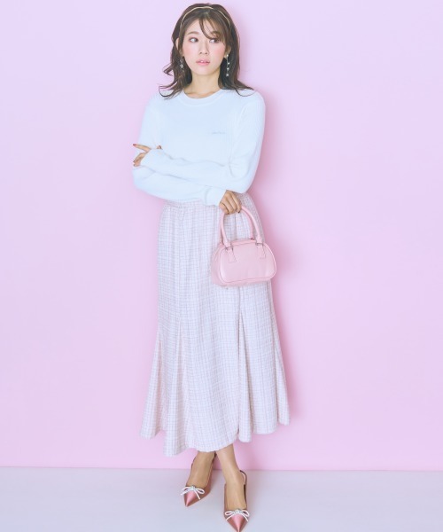 marun（マルン）の「＜大きいサイズ＞ リブニットトップス marun（ニット/セーター・レディース・オフホワイト/ピンク・5L/4L/3L/LL/L）」の16枚目の写真