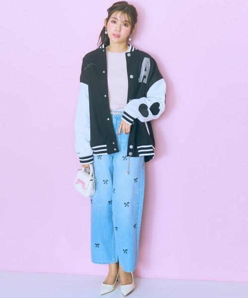 marun（マルン）の「＜大きいサイズ＞ リブニットトップス marun（ニット/セーター・レディース・オフホワイト/ピンク・5L/4L/3L/LL/L）」の7枚目の写真