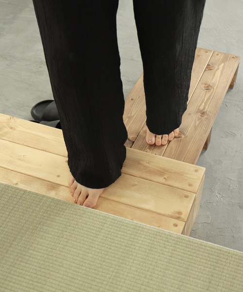 木製踏み台ロータイプ ハンドメイド <未来工房 MIKU-KOBO>（インテリア