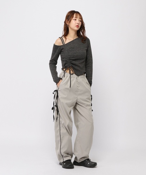 3.3 Field Trip （3.3フィールドトリップ）の「3.3 Field Trip／サイドリボンパンツ（その他パンツ・レディース・グレー/ブラック/ホワイト・SMALL/MEDIUM）」の13枚目の写真