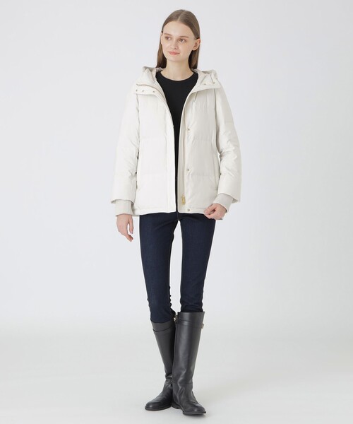 セール】【一部店舗限定】ハイマルチピーチタフタミドルダウンコート