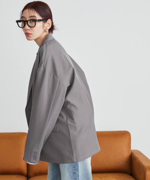 Auntie Rosa Holiday(アンティローザホリデー)の「オーバーサイズテーラードジャケット / セットアップ対応(テーラードジャケット・レディース・グレー/ブラック/キャメル/ネイビー・FREE)」の19枚目の写真