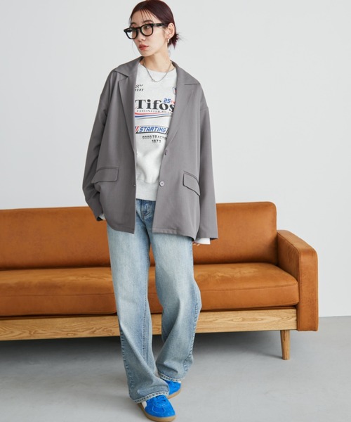 Auntie Rosa Holiday(アンティローザホリデー)の「オーバーサイズテーラードジャケット / セットアップ対応(テーラードジャケット・レディース・グレー/ブラック/キャメル/ネイビー・FREE)」の21枚目の写真